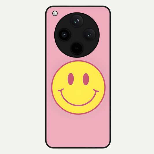  Happy Pink Mood Glass Case For Oppo Find X8 back cover – full design glossy printed glass finish