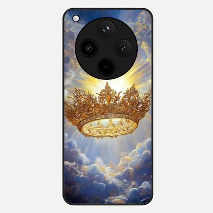  Heavenly Crown Light Glass Case For Oppo Find X8 back cover – full design glossy printed glass finish