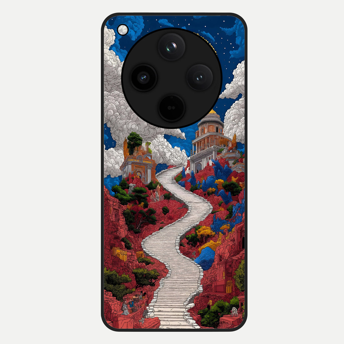  Heavenly Moon Path Glass Case For Oppo Find X8 back cover – full design glossy printed glass finish
