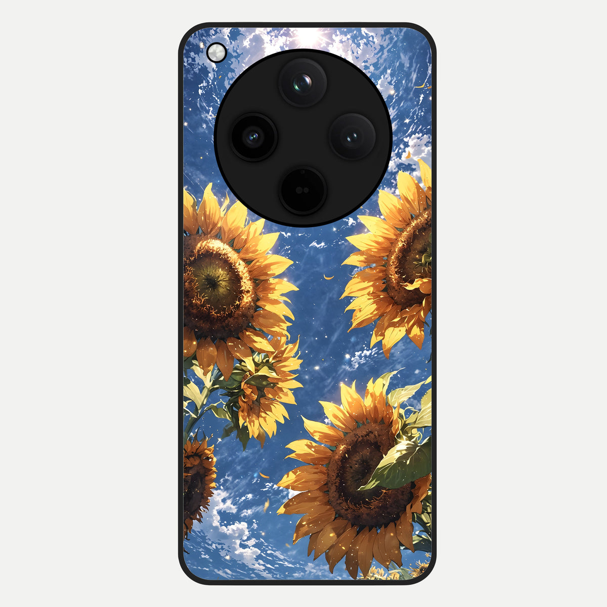  Heavenly Sunflower Rise Glass Case For Oppo Find X8 back cover – full design glossy printed glass finish