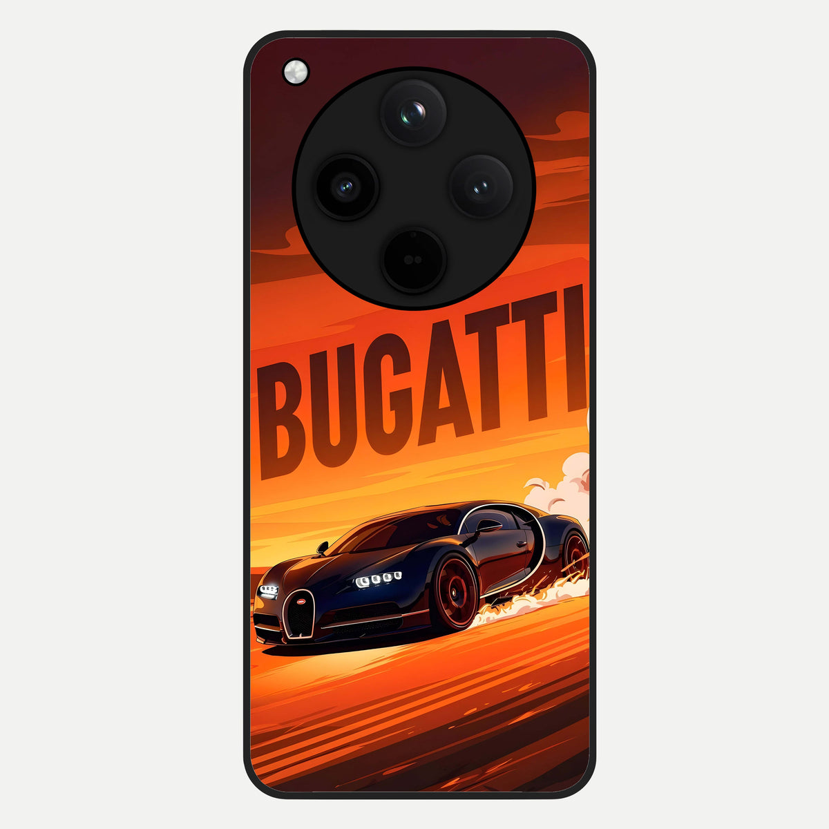  Inferno Bugatti Storm Glass Case For Oppo Find X8 back cover – full design glossy printed glass finish