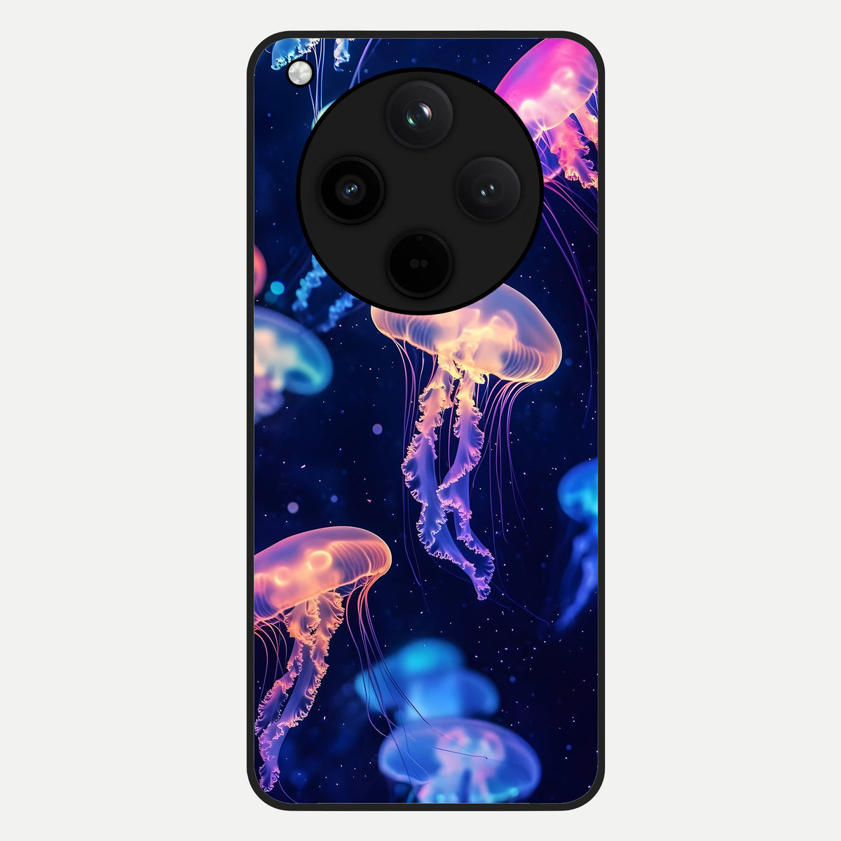  Jellyfish Pattern Glass Case For Oppo Find X8 back cover – full design glossy printed glass finish