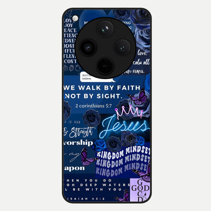  Kingdom Faith Glow Glass Case For Oppo Find X8 back cover – full design glossy printed glass finish