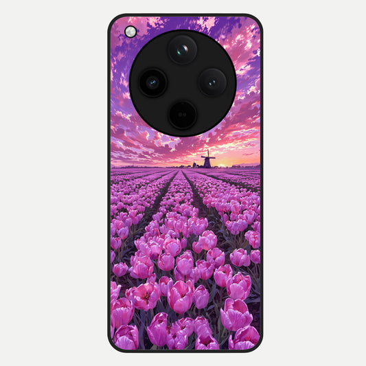  Lavender Dream Skies Glass Case For Oppo Find X8 back cover – full design glossy printed glass finish