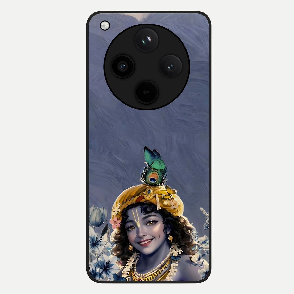  Lord Krishna Glass Case For Oppo Find X8 back cover – full design glossy printed glass finish