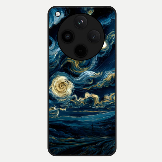  Midnight Sky Whirl Glass Case For Oppo Find X8 back cover – full design glossy printed glass finish