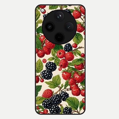  Mixed Berry Collage Glass Case For Oppo Find X8 back cover – full design glossy printed glass finish
