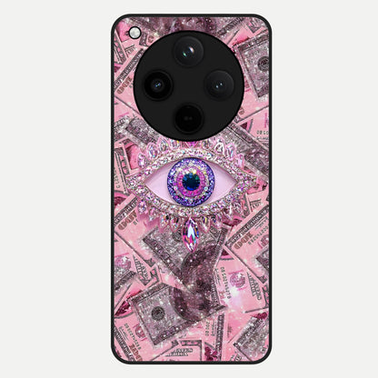  Money Eye Luxe Glass Case For Oppo Find X8 back cover – full design glossy printed glass finish