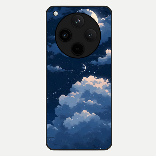  Moon Dream Haze Glass Case For Oppo Find X8 back cover – full design glossy printed glass finish