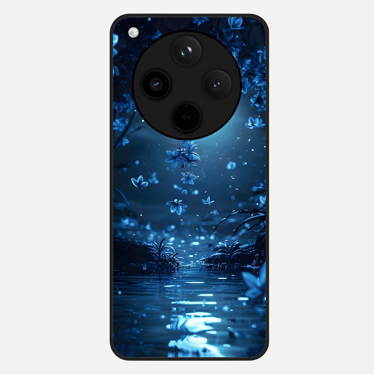  Moonlight Petal Dream Glass Case For Oppo Find X8 back cover – full design glossy printed glass finish