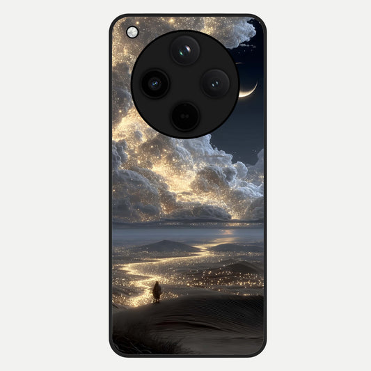  Moonlight Spark Path Glass Case For Oppo Find X8 back cover – full design glossy printed glass finish