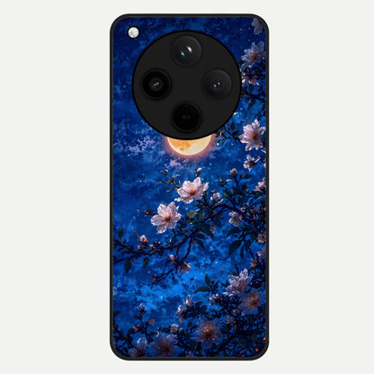  Moonlit Blossoms Night Glass Case For Oppo Find X8 back cover – full design glossy printed glass finish