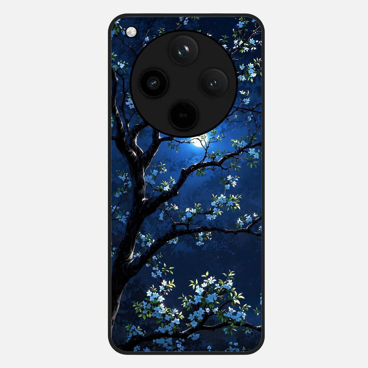  Mystic Floral Night Glass Case For Oppo Find X8 back cover – full design glossy printed glass finish