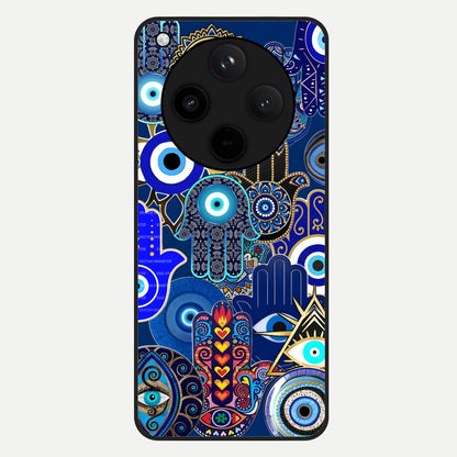  Mystic Palm Guard Glass Case For Oppo Find X8 back cover – full design glossy printed glass finish