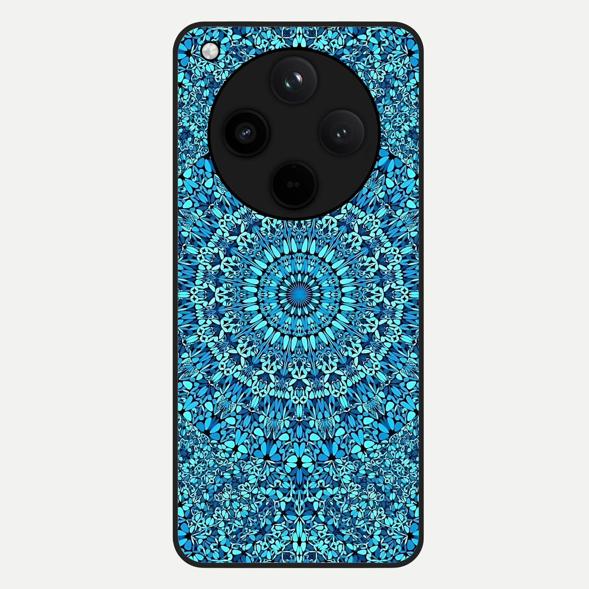  Ocean Bloom Mandala Glass Case For Oppo Find X8 back cover – full design glossy printed glass finish