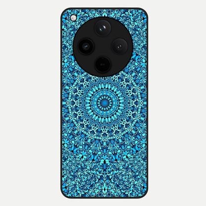  Ocean Bloom Mandala Glass Case For Oppo Find X8 back cover – full design glossy printed glass finish