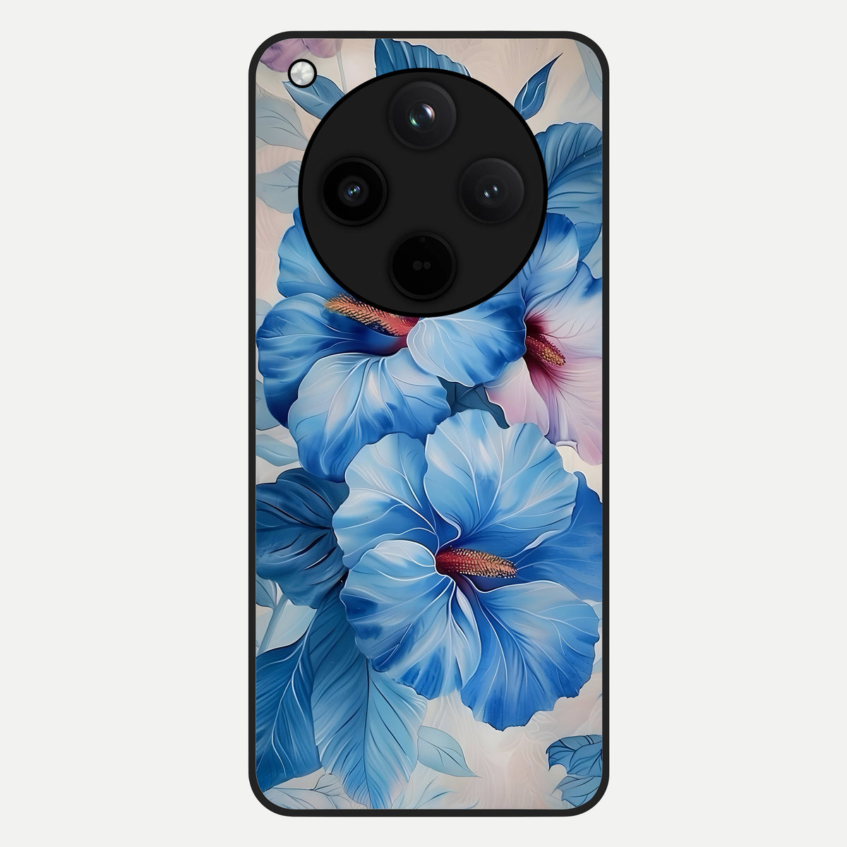  Ocean Hibiscus Grace Glass Case For Oppo Find X8 back cover – full design glossy printed glass finish