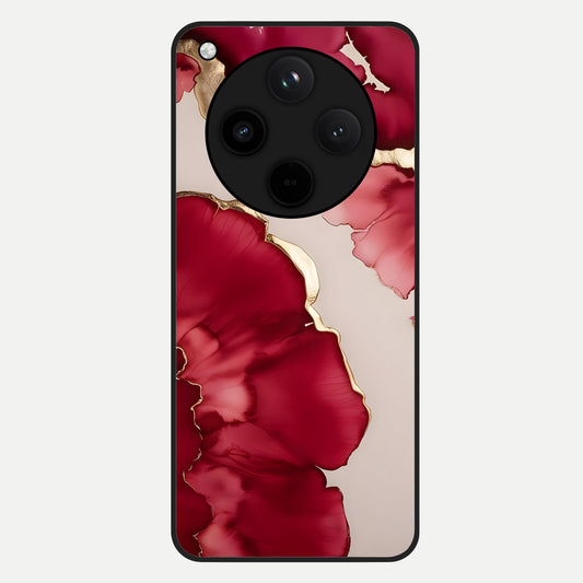  Pink And White Marble Glass Case For Oppo Find X8 back cover – full design glossy printed glass finish