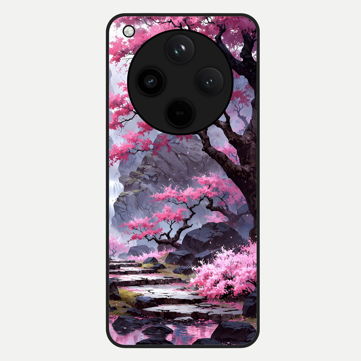  Pink Sunflower Glow Glass Case For Oppo Find X8 back cover – full design glossy printed glass finish