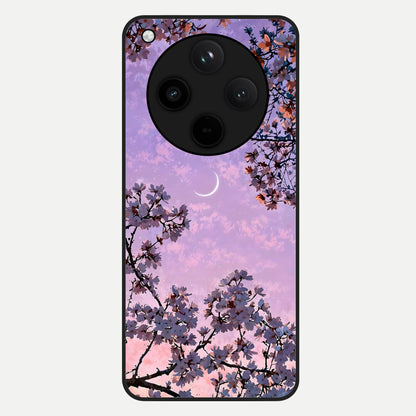  Purple Serenity Moon Glass Case For Oppo Find X8 back cover – full design glossy printed glass finish