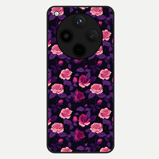  Rose Garden Twilight Glass Case For Oppo Find X8 back cover – full design glossy printed glass finish