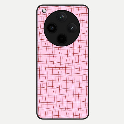  Soft Grid Bliss Glass Case For Oppo Find X8 back cover – full design glossy printed glass finish