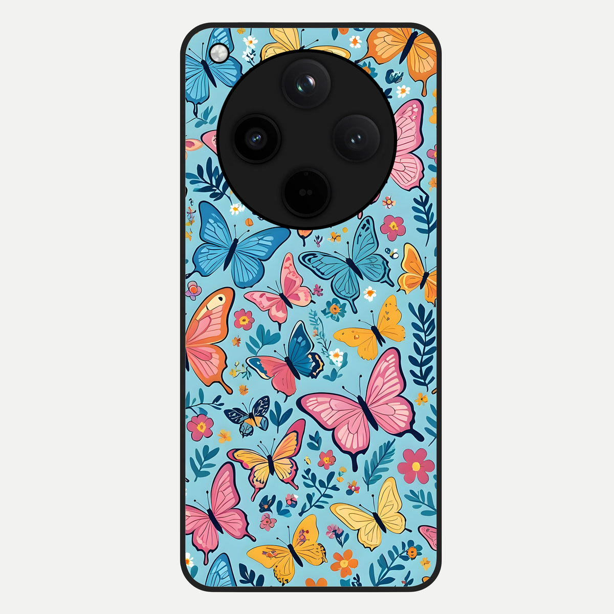  Spring Wing Garden Glass Case For Oppo Find X8 back cover – full design glossy printed glass finish