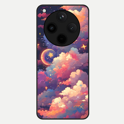  Starlit Dream Clouds Glass Case For Oppo Find X8 back cover – full design glossy printed glass finish