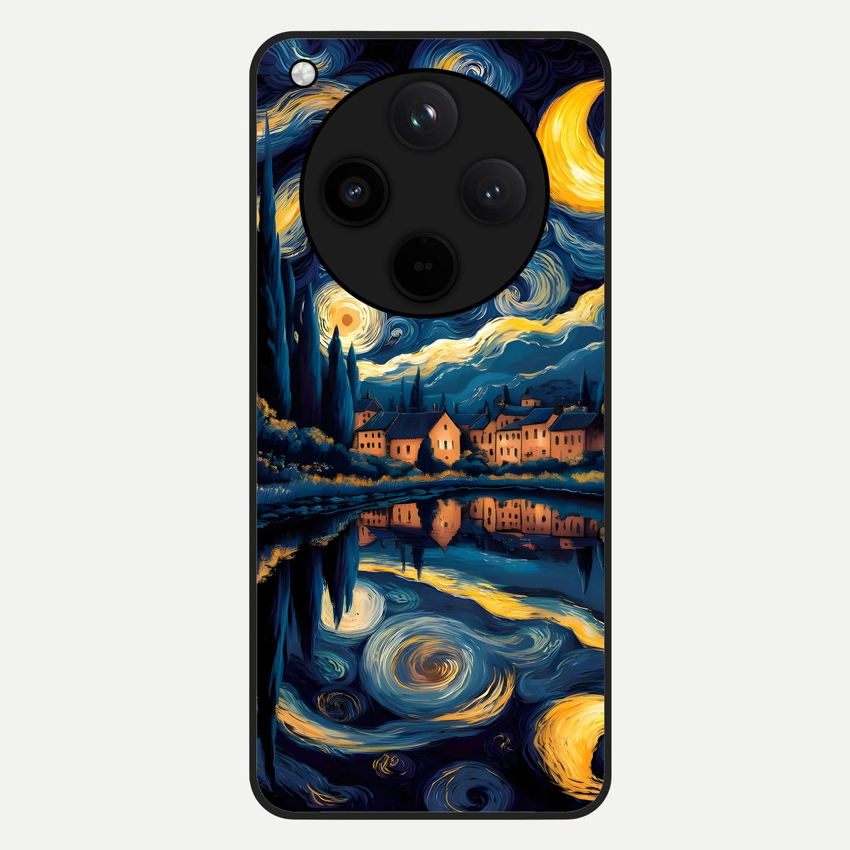  Starry Sky Serenity Glass Case For Oppo Find X8 back cover – full design glossy printed glass finish