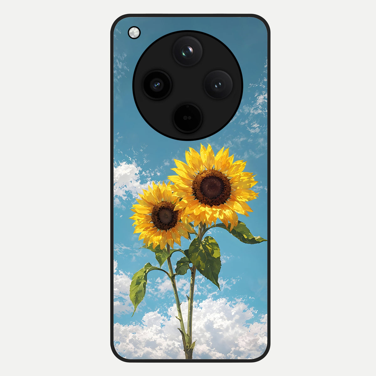  Sunlit Daisy Glow Glass Case For Oppo Find X8 back cover – full design glossy printed glass finish