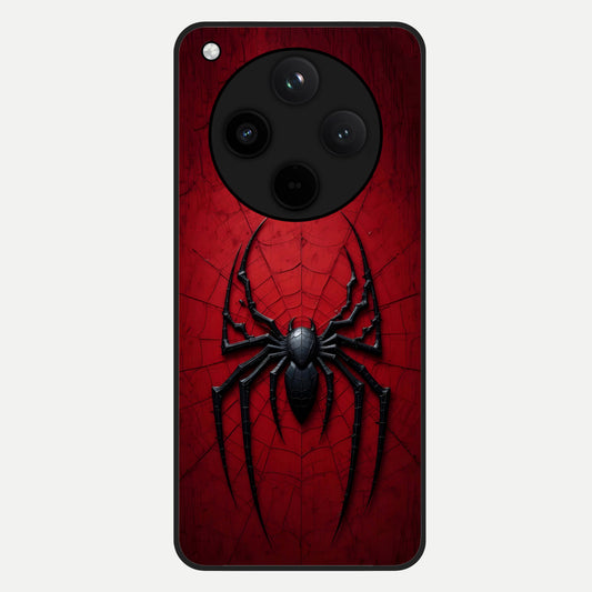  Superhero Web Emblem Glass Case For Oppo Find X8 back cover – full design glossy printed glass finish