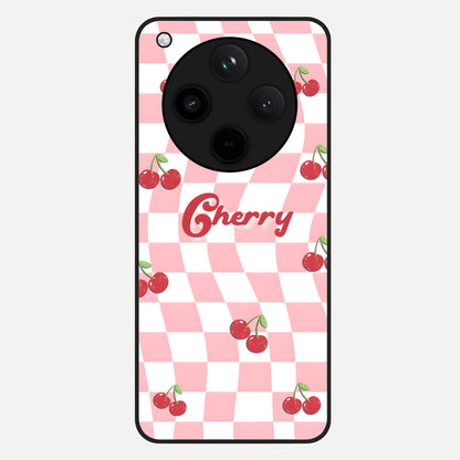  Sweet Cherry Vibes Glass Case For Oppo Find X8 back cover – full design glossy printed glass finish