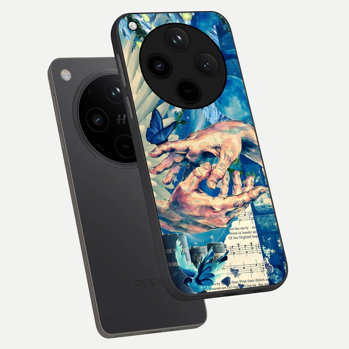  Aesthetic Divider phone case For Oppo Find X8 showing premium glass back cover with detailed artwork