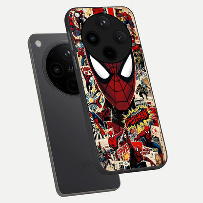  Aesthetic Wonder Spider phone case For Oppo Find X8 showing premium glass back cover with detailed artwork