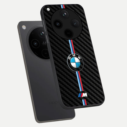  BMW Pattern phone case For Oppo Find X8 showing premium glass back cover with detailed artwork