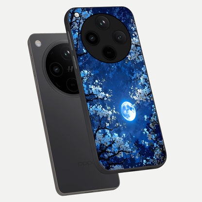  Blossom Moonlight Sky phone case For Oppo Find X8 showing premium glass back cover with detailed artwork
