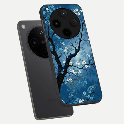  Blue Tree Serenity phone case For Oppo Find X8 showing premium glass back cover with detailed artwork