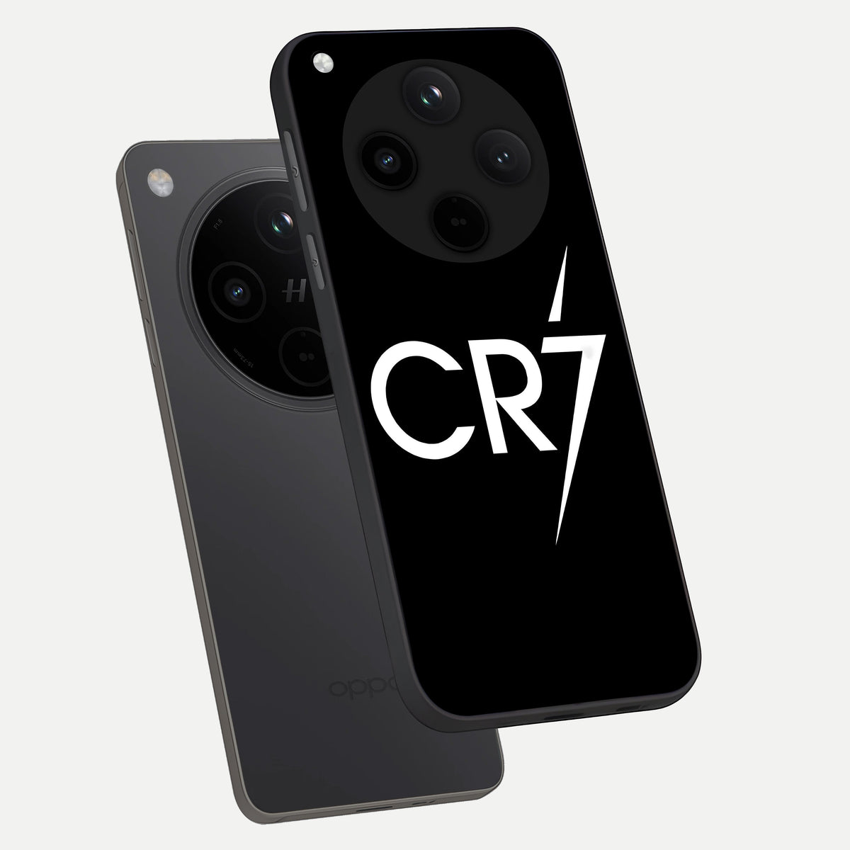  CR7 Elite Strike phone case For Oppo Find X8 showing premium glass back cover with detailed artwork