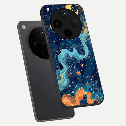  Celestial Dream Flow phone case For Oppo Find X8 showing premium glass back cover with detailed artwork