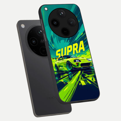 Electric Supra Thunder phone case For Oppo Find X8 showing premium glass back cover with detailed artwork