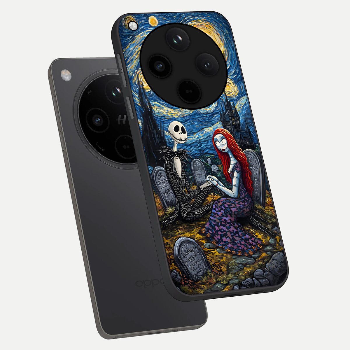  Eternal Night Love phone case For Oppo Find X8 showing premium glass back cover with detailed artwork