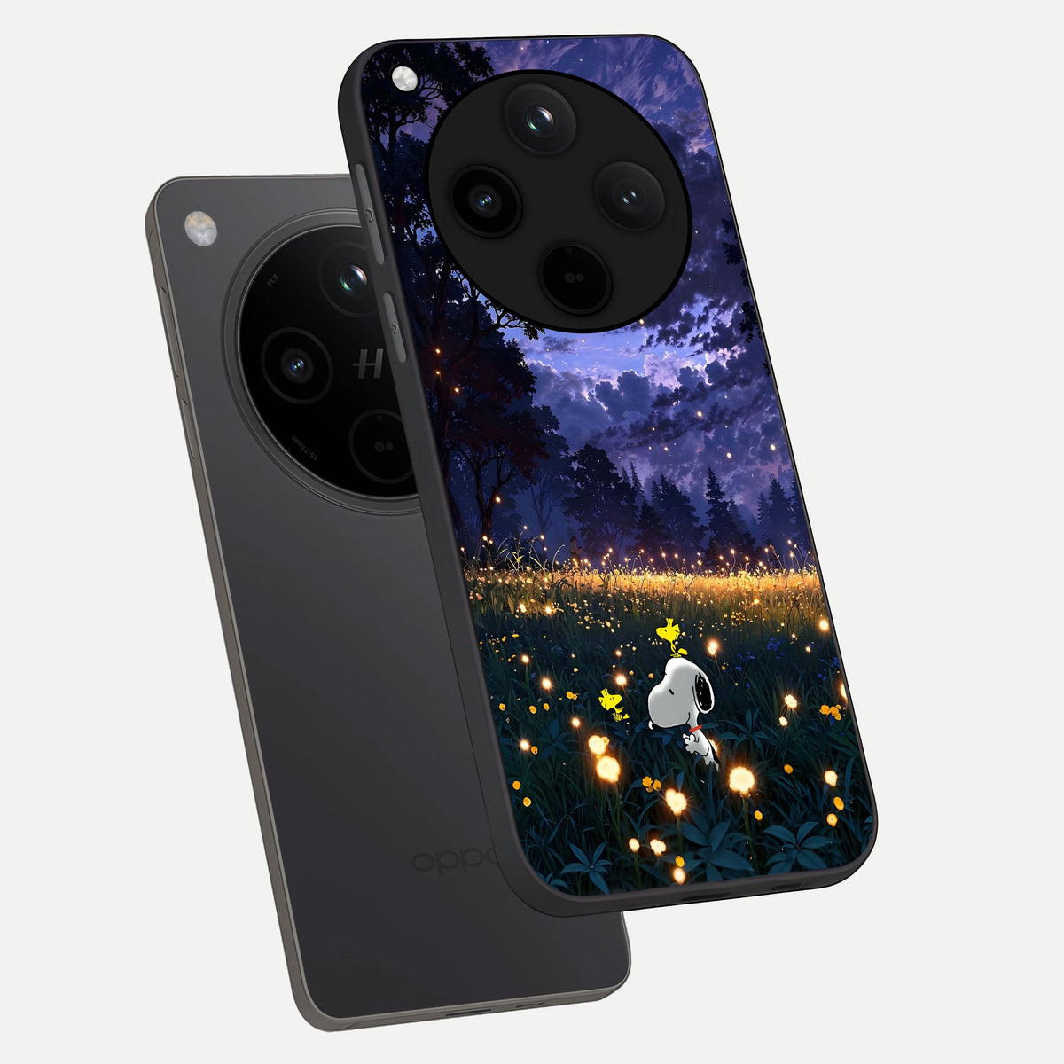  Firefly Meadow Magic phone case For Oppo Find X8 showing premium glass back cover with detailed artwork