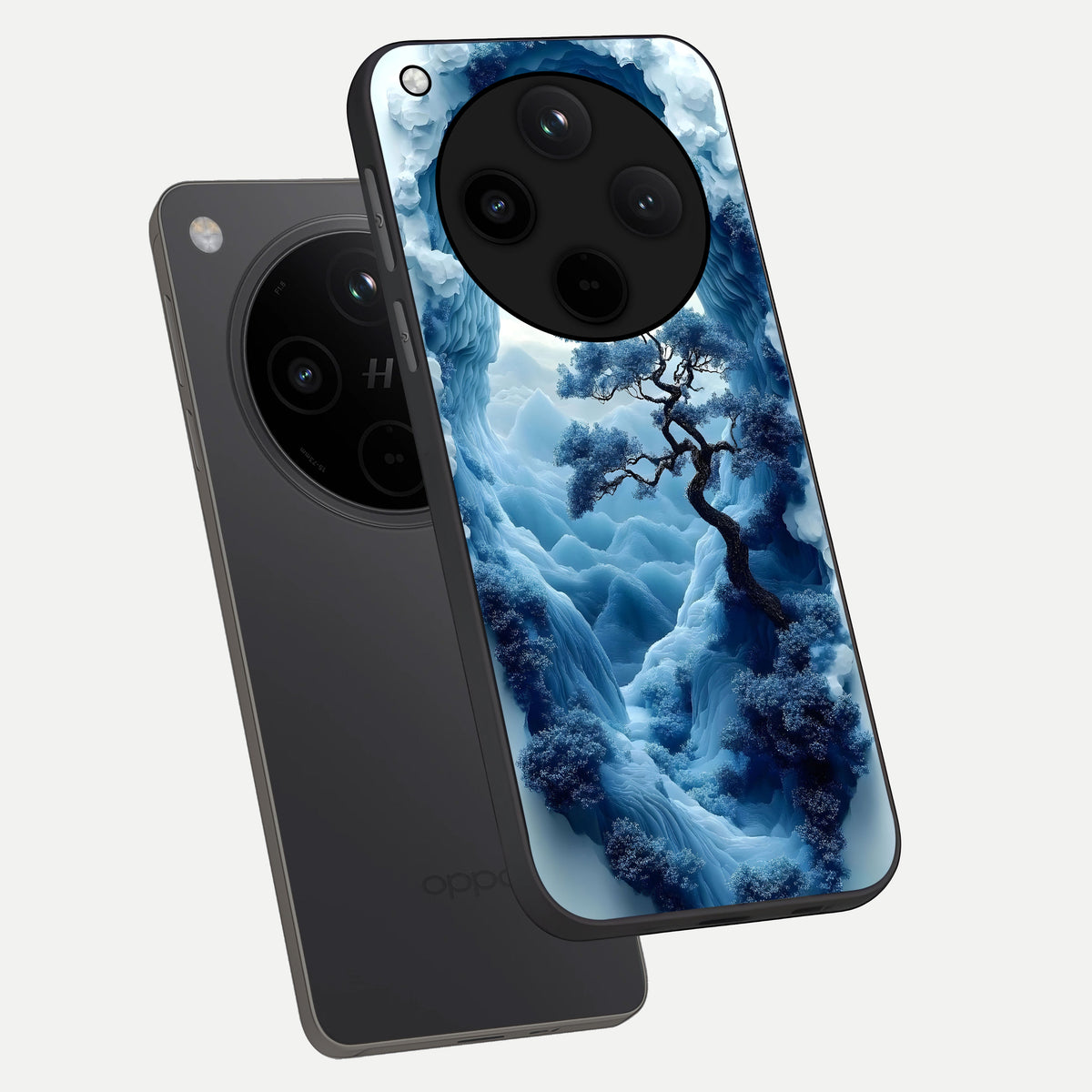  Frozen Serenity Gate phone case For Oppo Find X8 showing premium glass back cover with detailed artwork