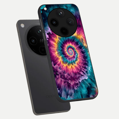  Galactic Spiral Burst phone case For Oppo Find X8 showing premium glass back cover with detailed artwork