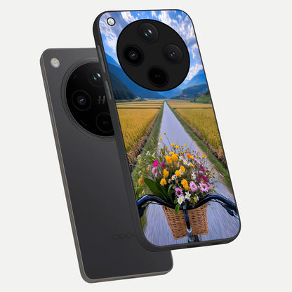  Golden Field Journey phone case For Oppo Find X8 showing premium glass back cover with detailed artwork