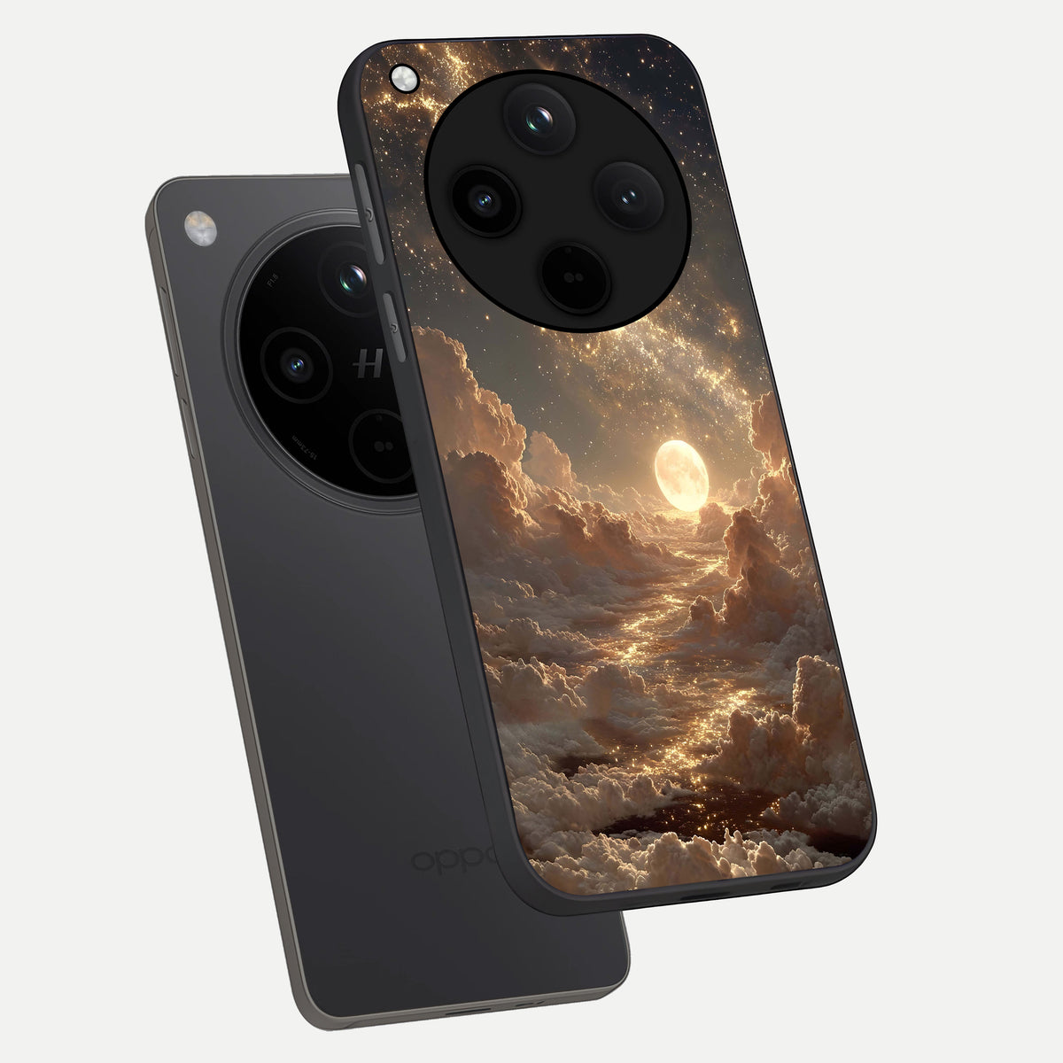  Golden Sky Dream phone case For Oppo Find X8 showing premium glass back cover with detailed artwork