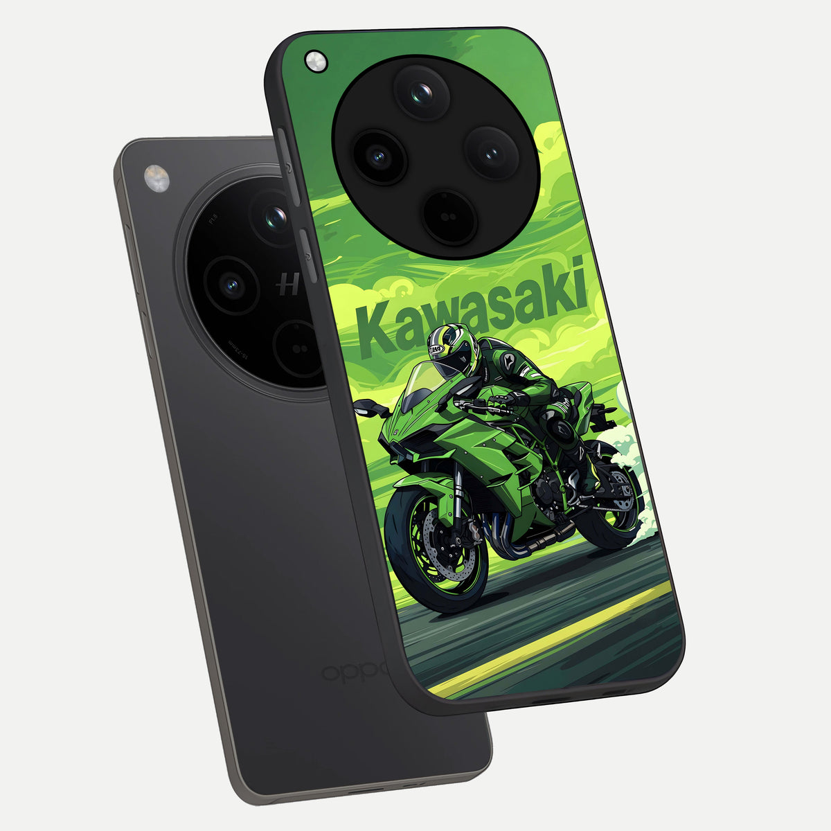  Greenery Sky phone case For Oppo Find X8 showing premium glass back cover with detailed artwork