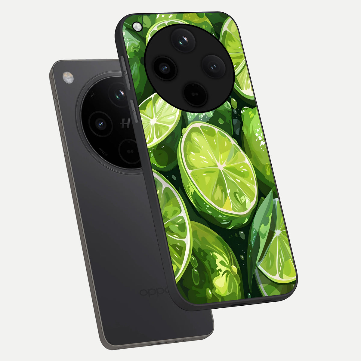  Green Kawasaki phone case For Oppo Find X8 showing premium glass back cover with detailed artwork