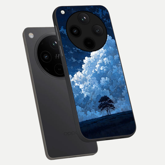  Midnight Sky Serenity phone case For Oppo Find X8 showing premium glass back cover with detailed artwork