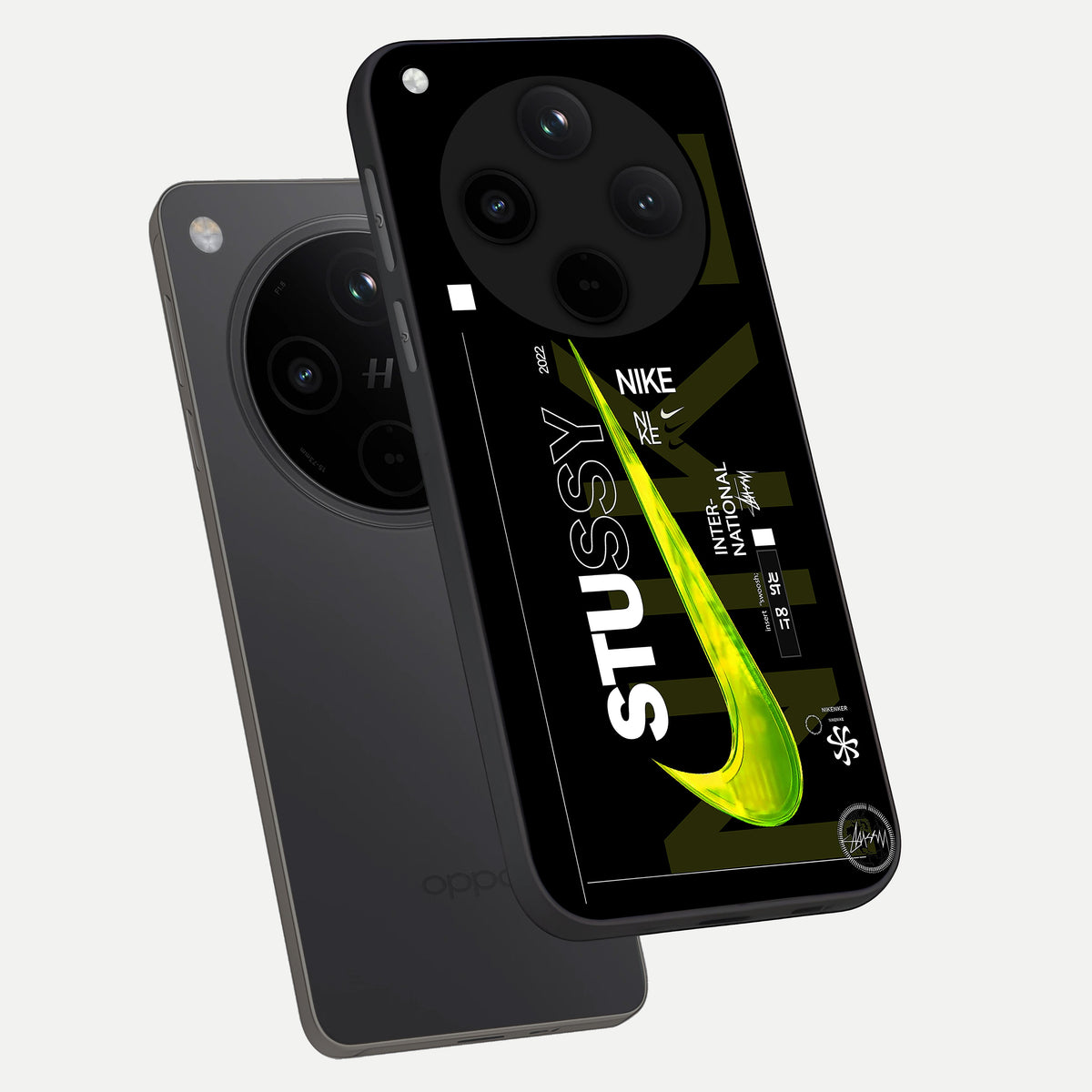  Neon Street Edition phone case For Oppo Find X8 showing premium glass back cover with detailed artwork